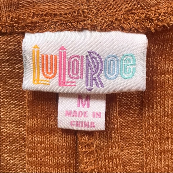 Like new LuLaRoe Lindsey medium (10-18) pumpkin ribbed kimono - Picture 5 of 6
